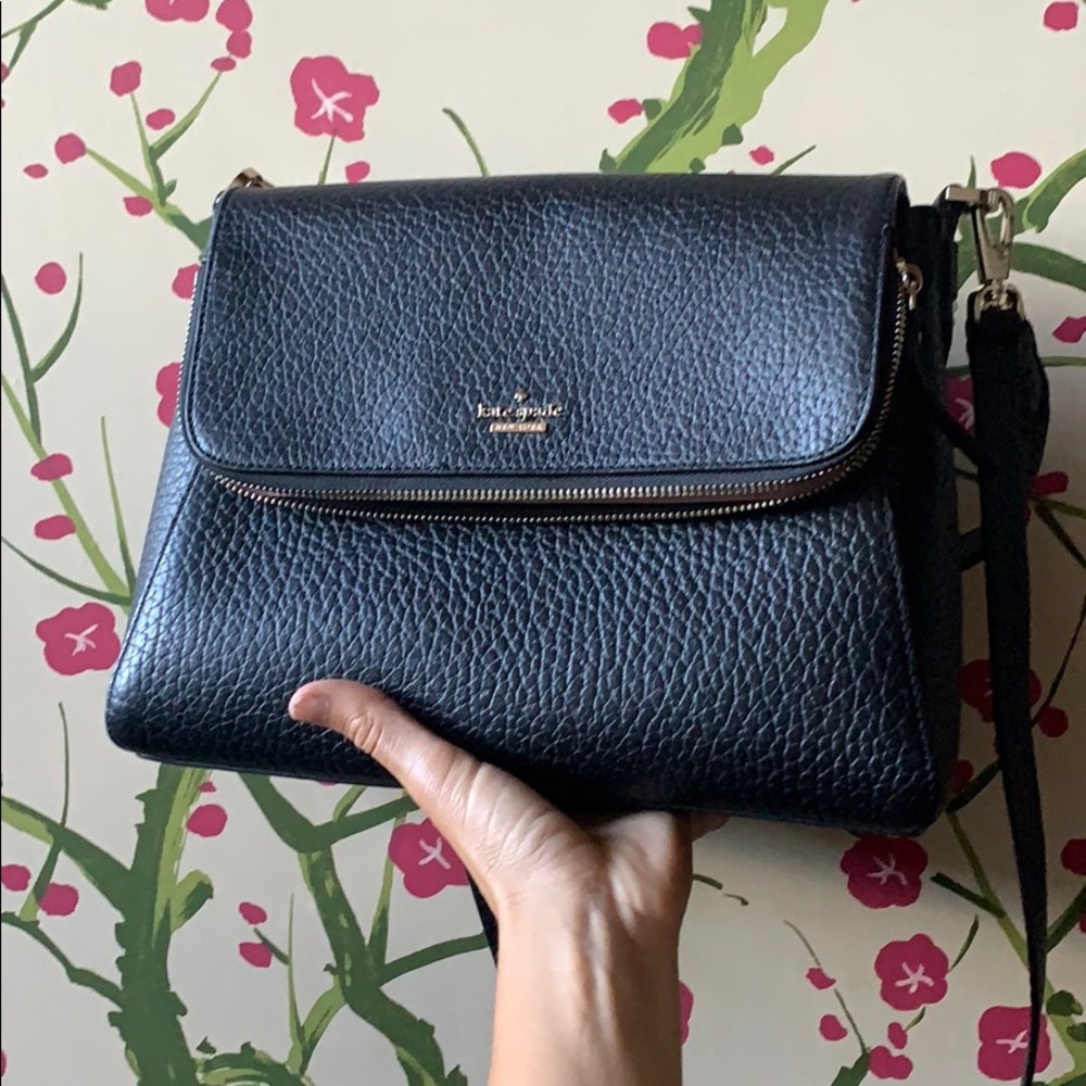 Kate Spade Black Polly Large Convertible Crossbody